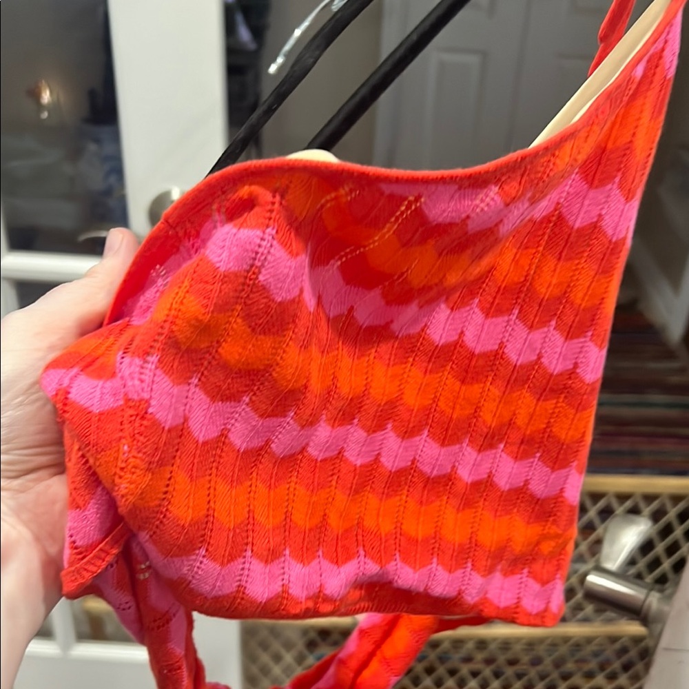 Show Me Your MuMu Pink and Orange Zigzag Jumpsuit - Picture 6 of 9